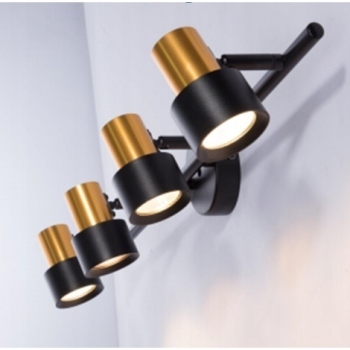 Lampa Kinkiet GU10 LED Katia 4 czarno-złoty