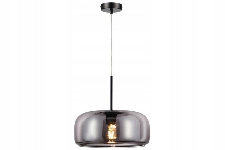 Lampa wisząca Reality JAMILA E27 czarna szkło