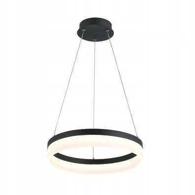 Lampa wisząca Cornelia LED obręcz CZARNA