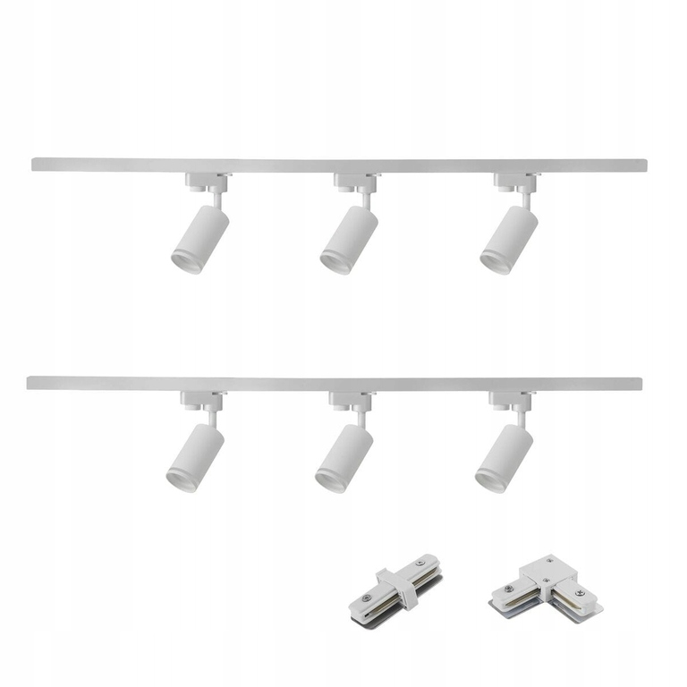 Oświetlenie szynowe 6x Lampa GU10 LED szyna 2m bia (2)