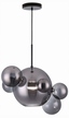 Lampa wisząca Multiverse 1+5 10W LED szkło czarna