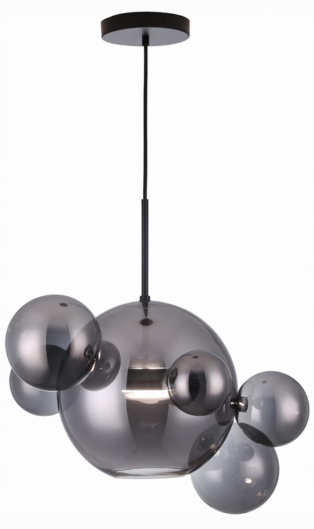 Lampa wisząca Multiverse 1+5 10W LED szkło czarna (1)