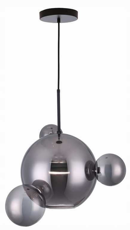 Lampa wisząca Multiverse 1+3 10W LED szkło czarna
