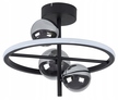 Plafon LED kule REALITY CZARNY MAT TICANA SMOKEY