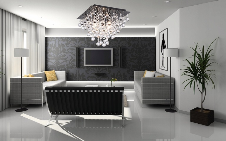 Lampa plafon Kryształki czarna GLAMOUR LANCASTER 7 (2)