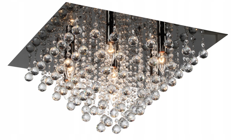 Lampa plafon Kryształki czarna GLAMOUR LANCASTER 7 (1)