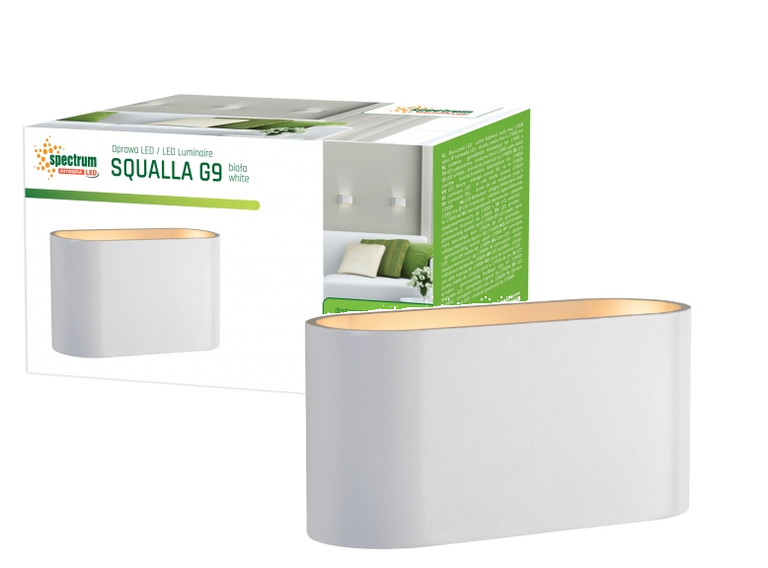 Kinkiet SQUALLA G9 IP20 biała złota (2)
