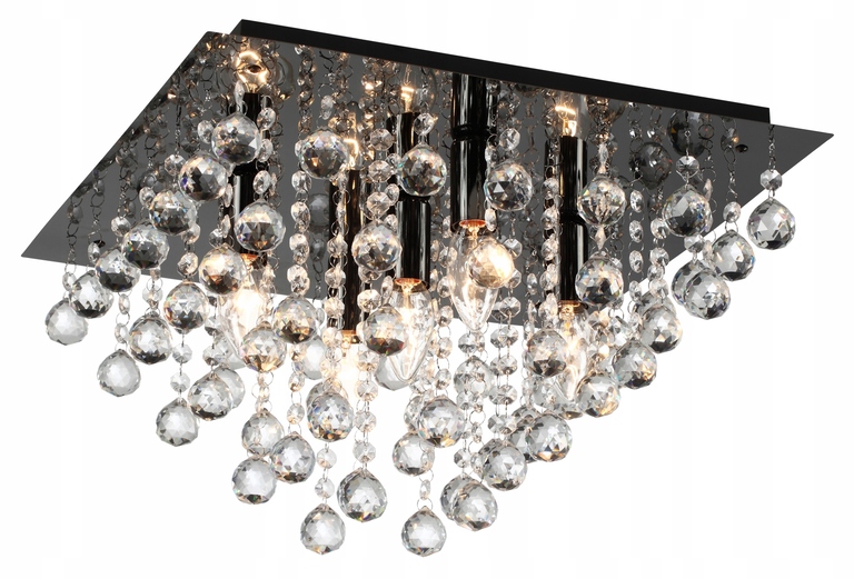 Lampa plafon Kryształki czarna GLAMOUR LANCASTER 5 (1)
