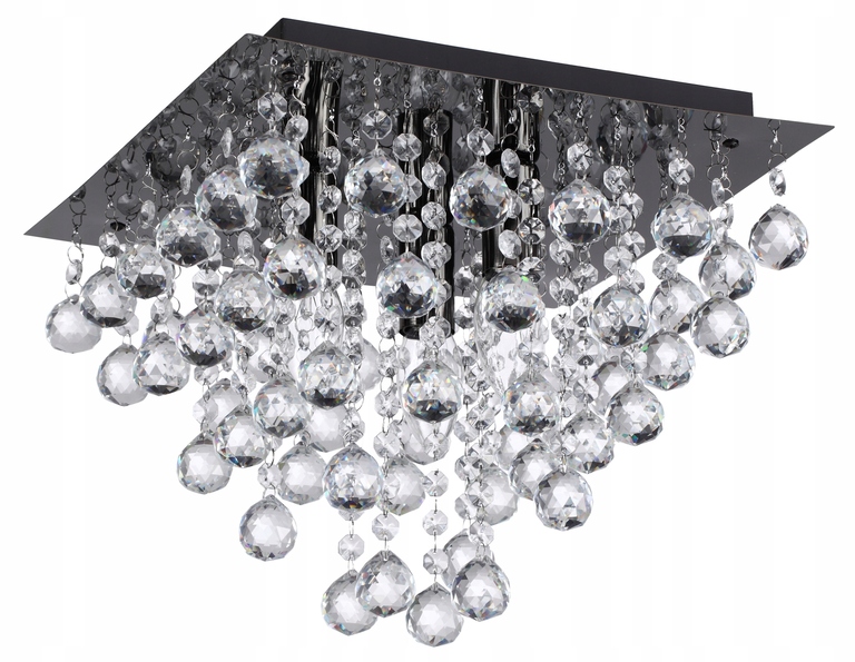Lampa plafon Kryształki czarna GLAMOUR LANCASTER 3 (1)