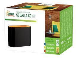  Kinkiet SQUALLA G9 IP20 czarna złota (2)
