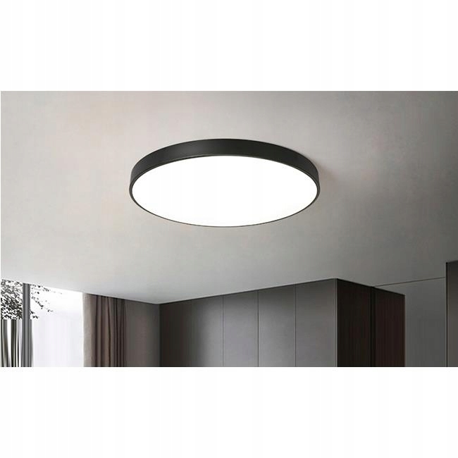PLAFON LED LAMPA SUFITOWA 50W OKRĄGŁA CZARNA DUŻA (2)