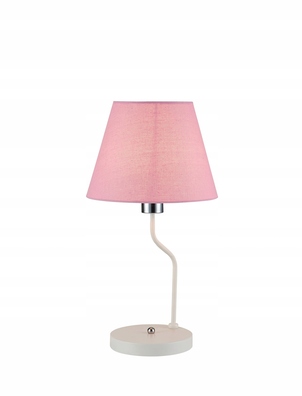 Lampa stołowa York biało-różowa 60 W