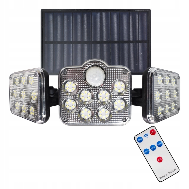 Naświetlacz Solarny Flexi Potrójny CZUJNIK IP46