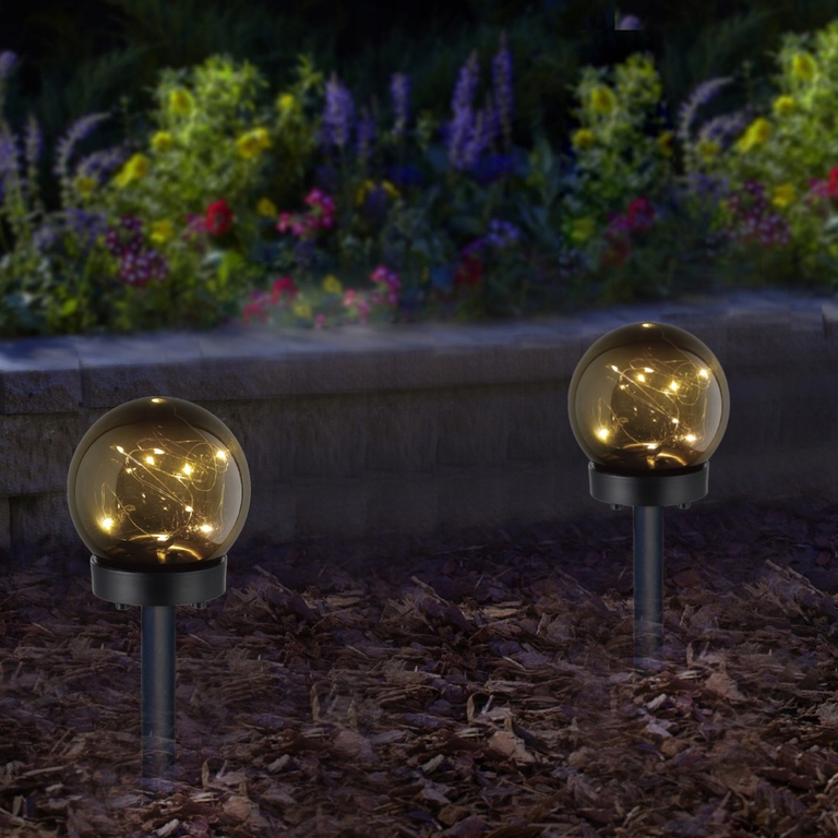 Lampa solarna wbijana Polux czarny 36,5 cm 1 szt. (3)