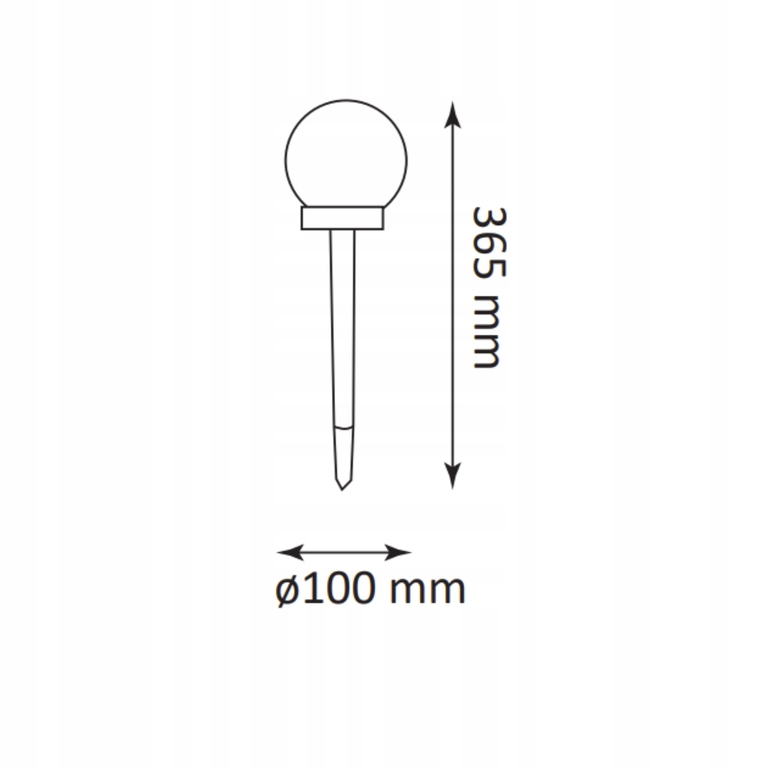 Lampa solarna wbijana Polux czarny 36,5 cm 1 szt. (4)