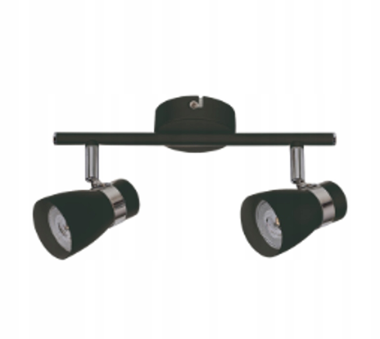 LAMPA SUFITOWA listwa spotlight DEZ 2xGU10 czarna (1)