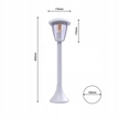 Słupek oświetleniowy FOX Milagro E27 60 cm biała (5)