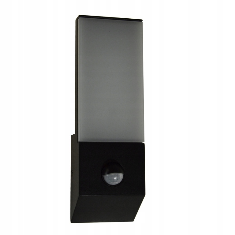 Oprawa elewacyjna LED Prato 9W czarna IP54 CZUJNIK (1)