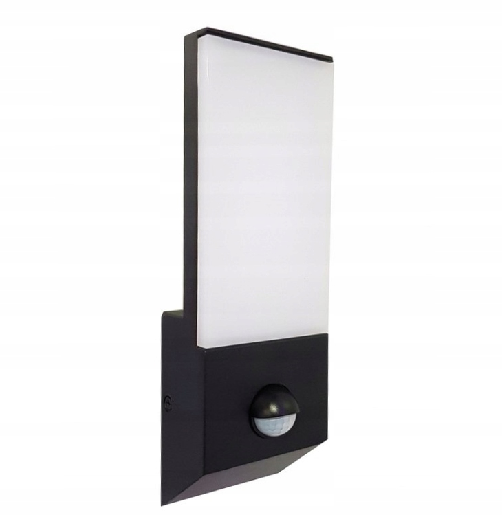 Oprawa elewacyjna LED Prato 9W czarna IP54 CZUJNIK (2)