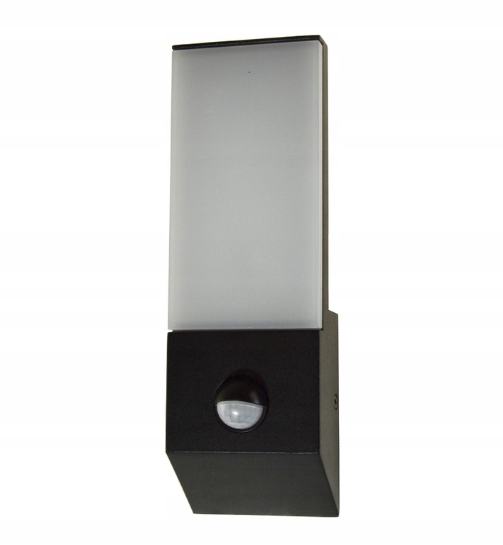 Oprawa elewacyjna LED Prato 9W czarna IP54 CZUJNIK (3)