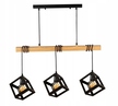 Lampa wisząca Polux BELKA DREWNO LOFT CZARNA