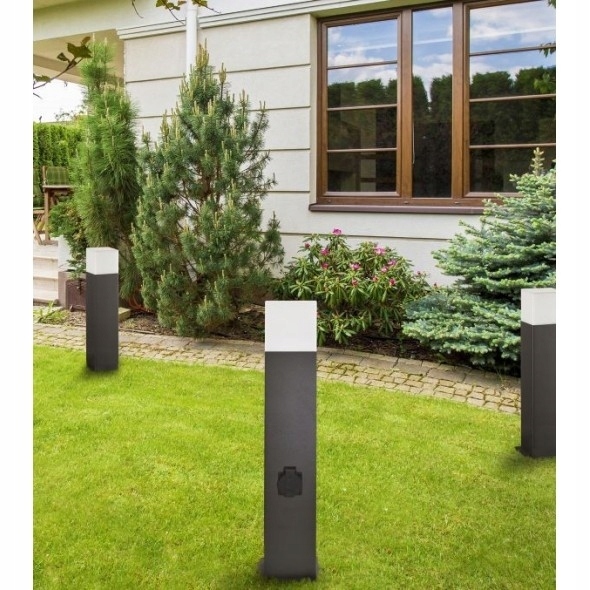 Lampa ogrodowa NEW YORK 44 cm gniazdo 230v grafit (12)