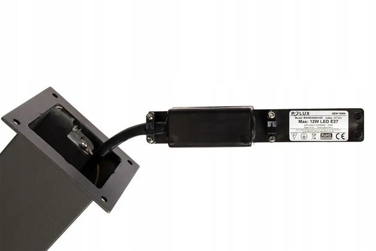 Lampa ogrodowa NEW YORK 44 cm gniazdo 230v grafit (9)