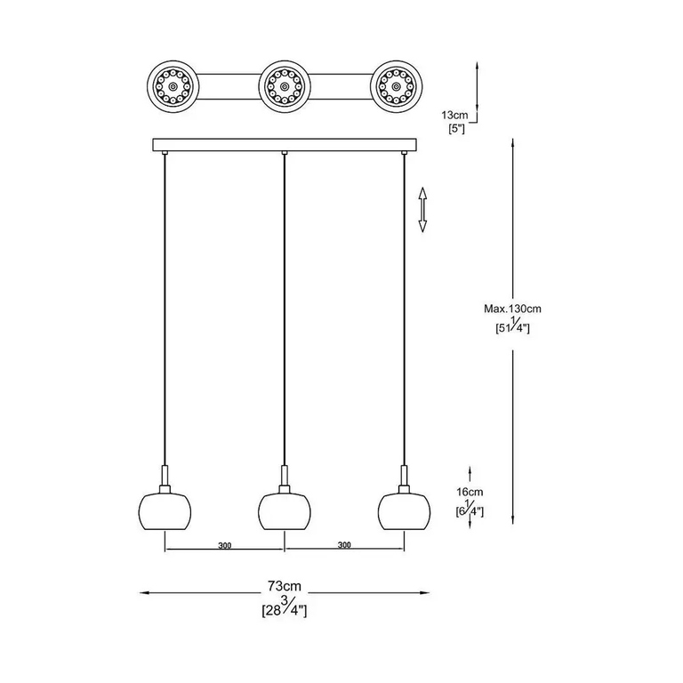 Lampa wisząca Zuma Line Crystal G9 P0076-03N-B5FZ (4)