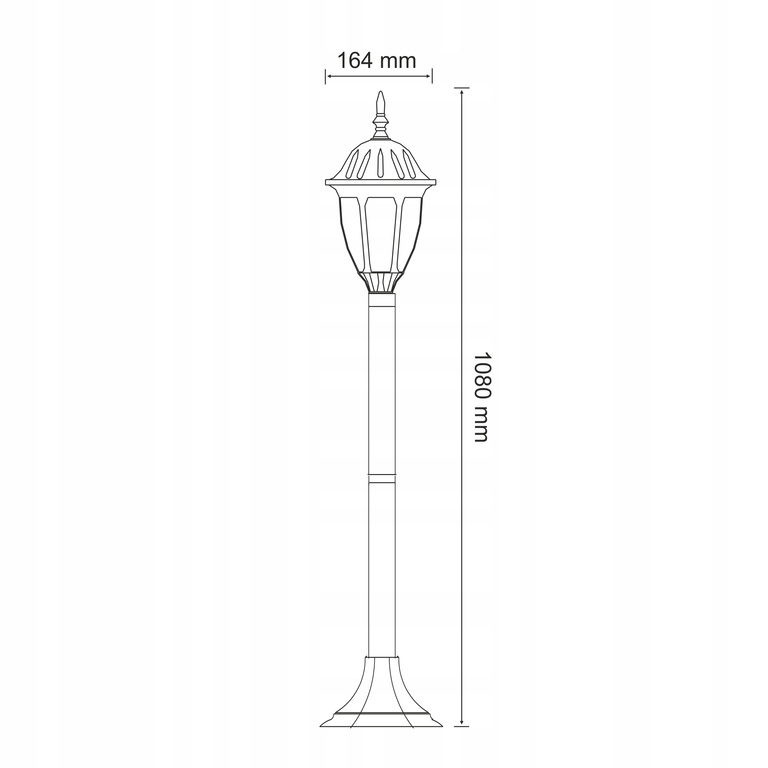 Lampa ogrodowa FLORENCJA Patyna 108 cm (4)