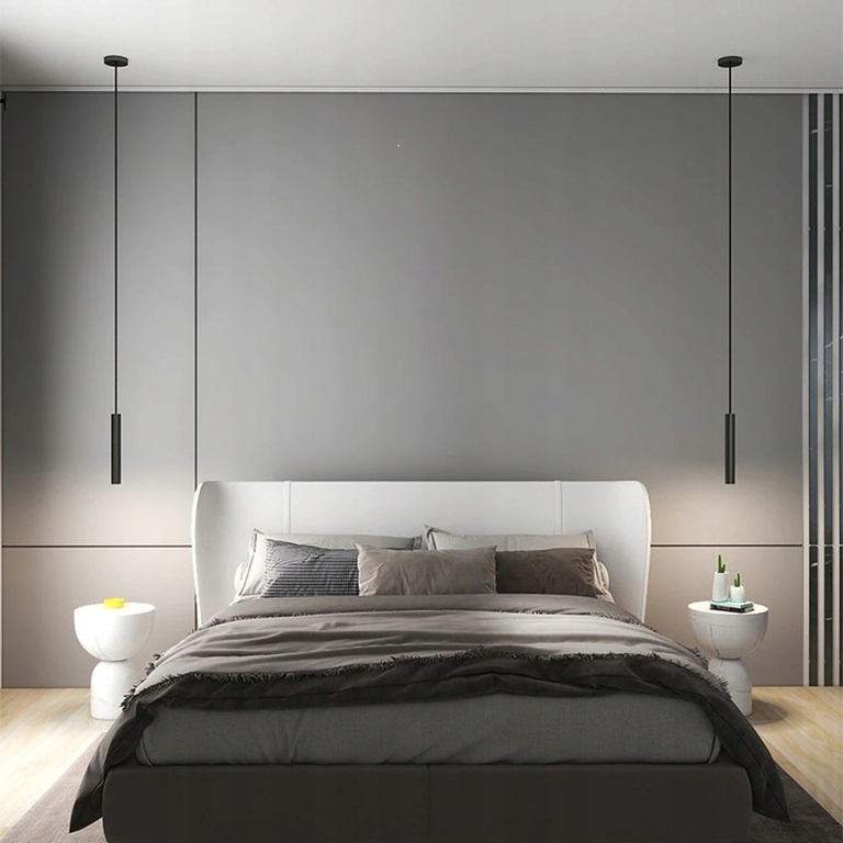 Lampa Zwis Tuba pojedyncza czarna Karadon 56x500 (2)