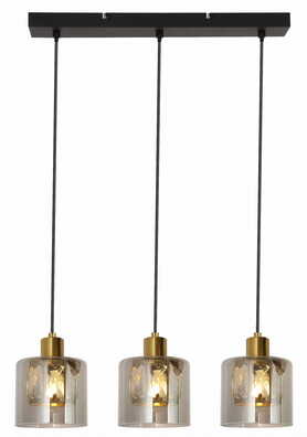 Lampa wisząca Reality Elmo czarno-złoty 3xE14