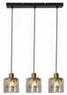 Lampa wisząca Reality Elmo czarno-złoty 3xE14