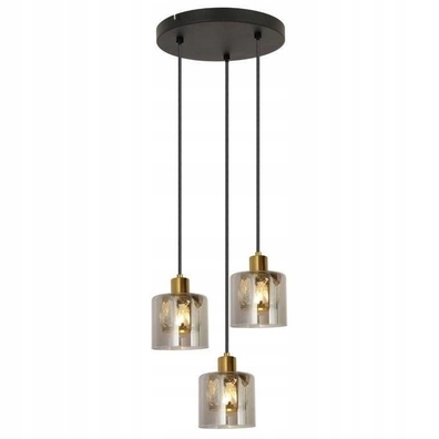 Lampa wisząca Reality Elmo czarno-złoty 3xE14