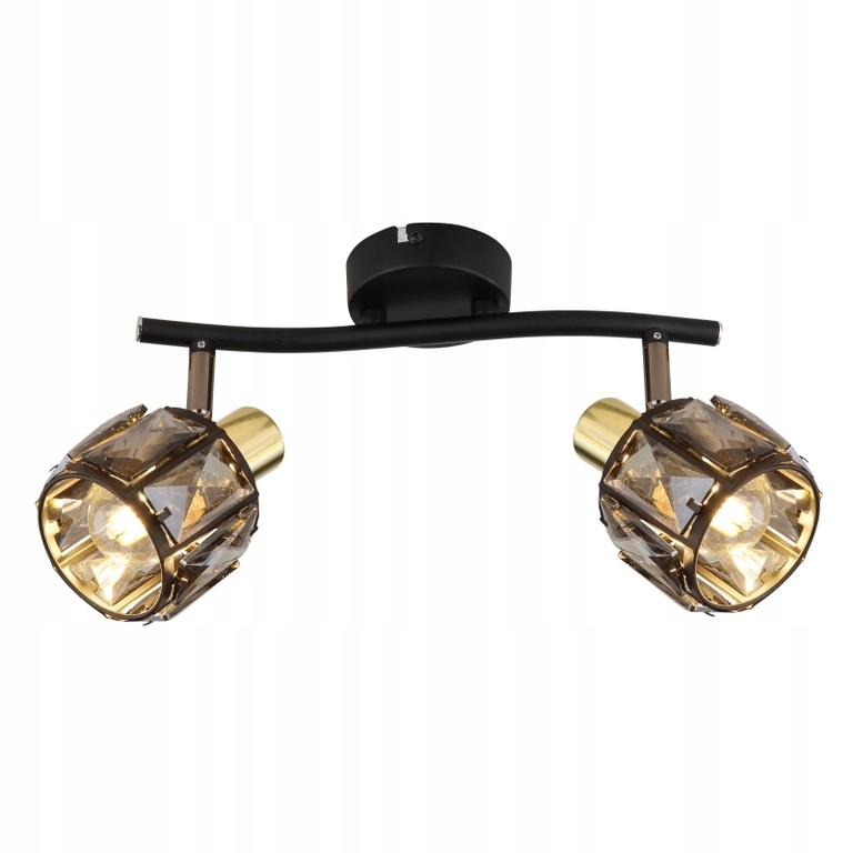 LAMPA SUFITOWA LISTWA 2 INDIANA złoty kryształki (1)