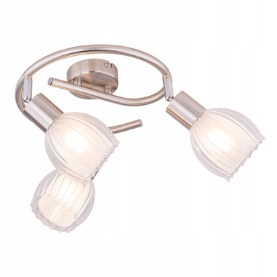 LAMPA SPIRALA SPOT GLOBO ROSSO SATYNA 3xE14
