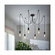 Lampa wisząca sufitowa pająk 5 czarna Loft (3)