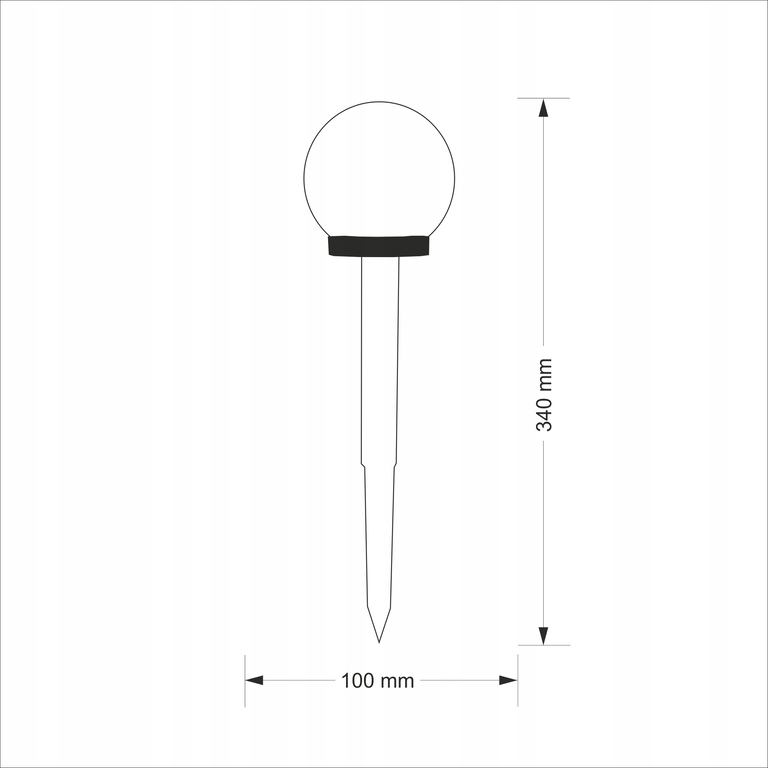 Lampa ogrodowa KULA Solarna 10 cm Polux (3)