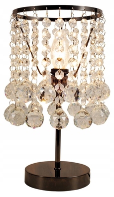 LONDON CRYSTAL LAMPKA 1 PŁ CZARNA KRYSZTAŁKI