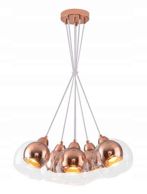 Lampa wisząca CLARA różowe złoto 6pł. 337506-31