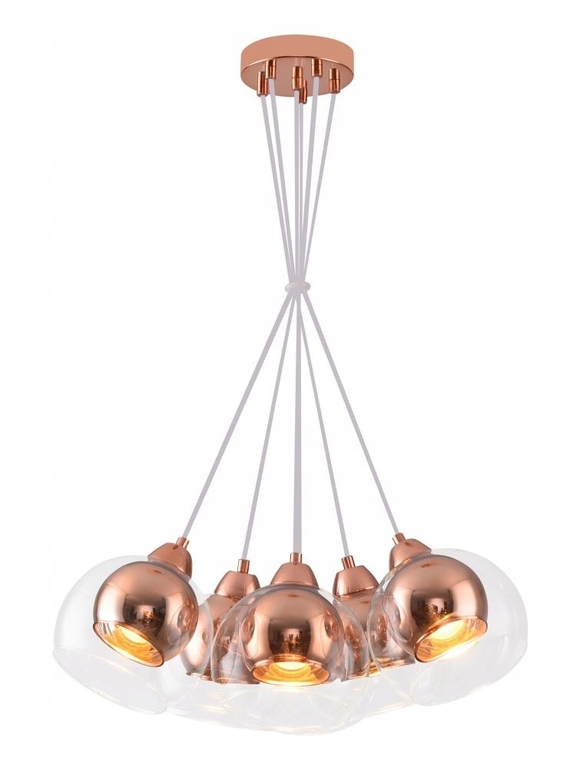 Lampa wisząca CLARA różowe złoto 6pł. 337506-31