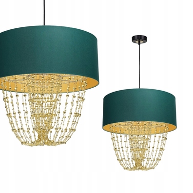 Lampa wisząca Milagro Almeria E27 zielono/złota