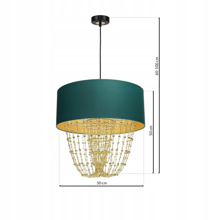 Lampa wisząca Milagro Almeria E27 zielono/złota (5)