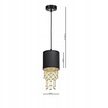 Lampa wisząca Milagro Almeria E27 czarno-złota (5)