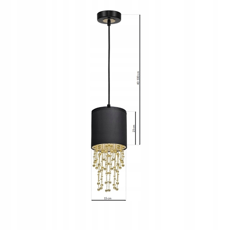 Lampa wisząca Milagro Almeria E27 czarno-złota (5)