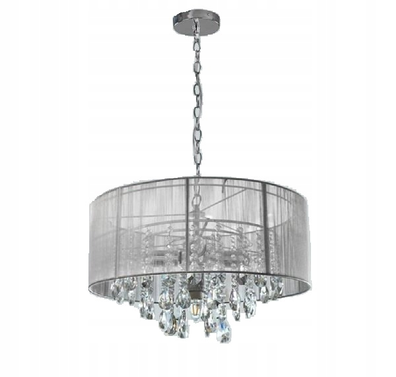 ŻYRANDOL KRYSZTAŁY CHROM LED 5X40W E27 SYBILLA