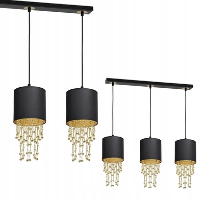 Lampa wisząca Milagro ALMERIA E27 czarno/złota
