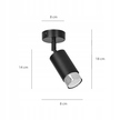 KINKIET SPOT METAL GU10 CZARNY SREBRNY REGULOWANY (7)