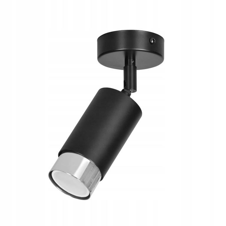 KINKIET SPOT METAL GU10 CZARNY SREBRNY REGULOWANY (1)