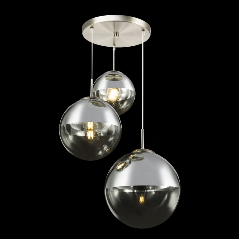 Lampa wisząca GLOBO VARUS 15851-3 srebrne kule (3)