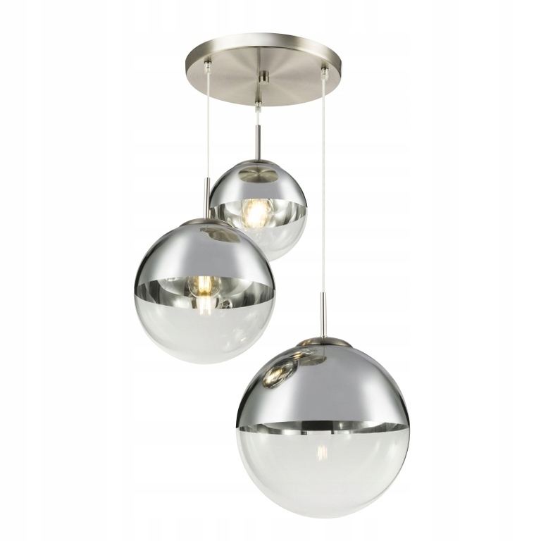 Lampa wisząca GLOBO VARUS 15851-3 srebrne kule